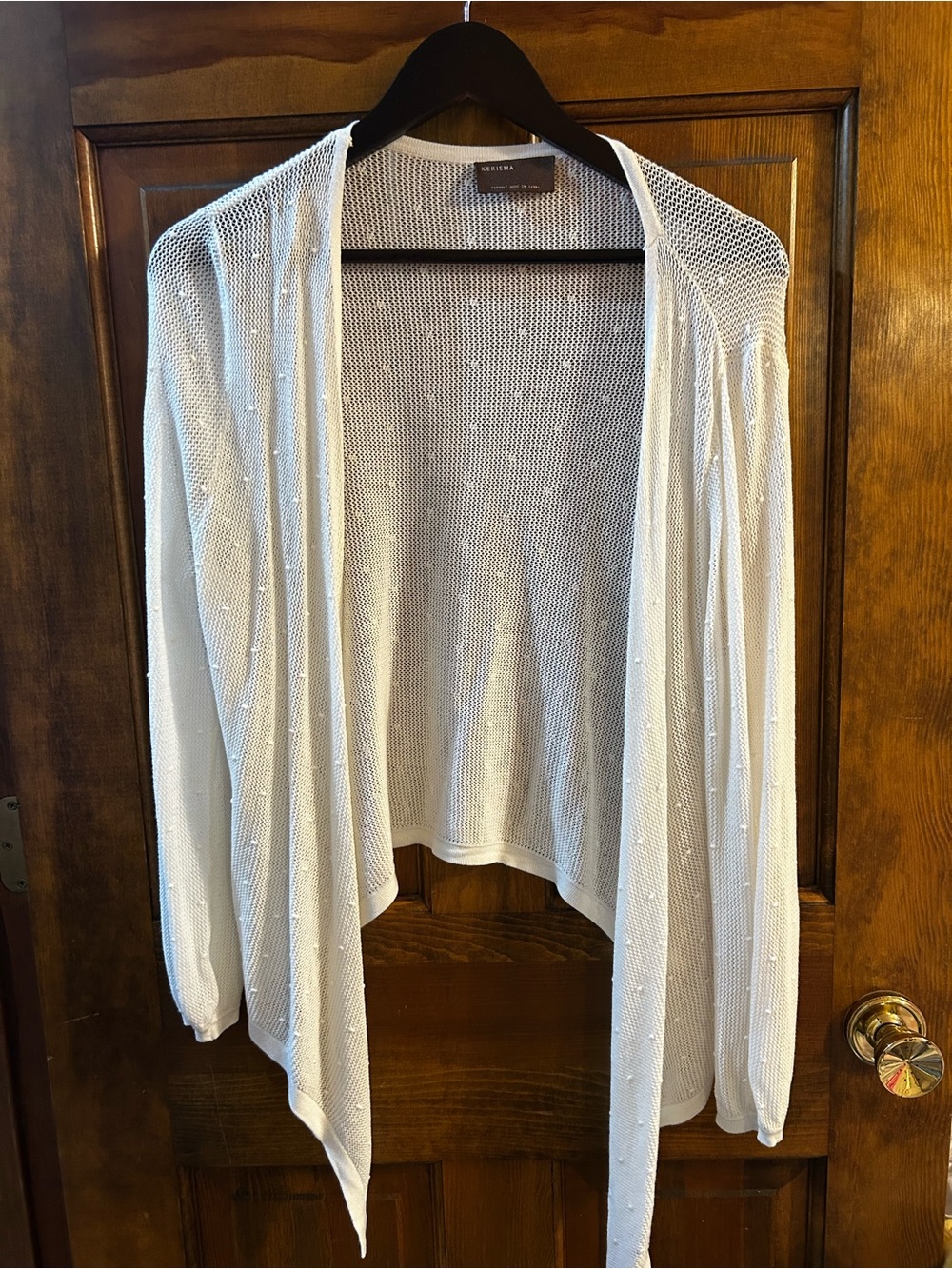 Kerisma Open-Front Cream Knit Cardigan